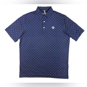 Swirlo JAPANESE FLORAL men’s golf shirt preowned blue excellent size X2 BLUE